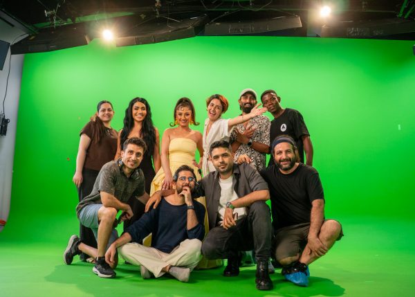 Hamed Tayebi, a professional Film Director in Dubai operating a cinema camera